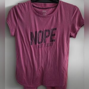 Reebok Mauve Graphic Tee Size M With Matching Reebok Sweat Pants Size S/CH